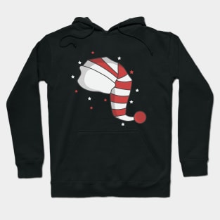 Santa Hat And Stars Hoodie